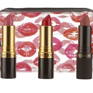 NWT - Revlon Lipstick Trio in kiss case